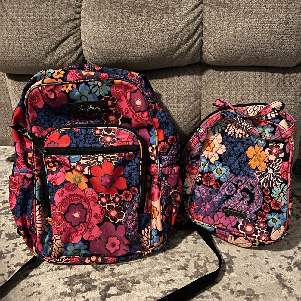 Vera Bradley backpack and lunchbox